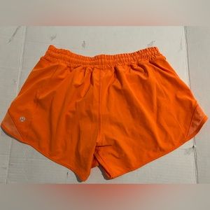 Lulu lemon hotty hot shorts highlight orange